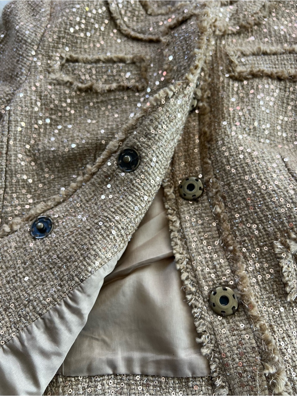 Micheal Kors Metallic Tweed Jacket - Gold - Picture 4 of 6